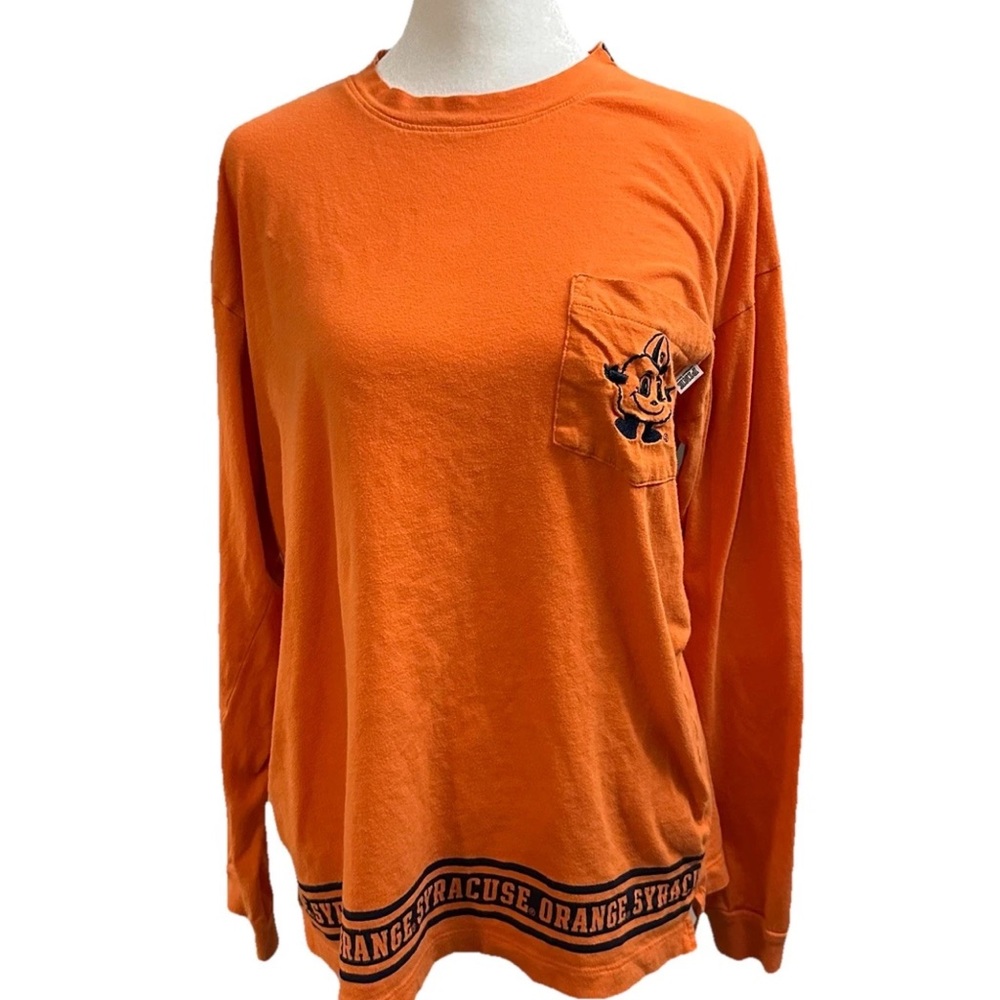 PINK Victoria's‎ Secret Orange Long Sleeve Syracuse Tee